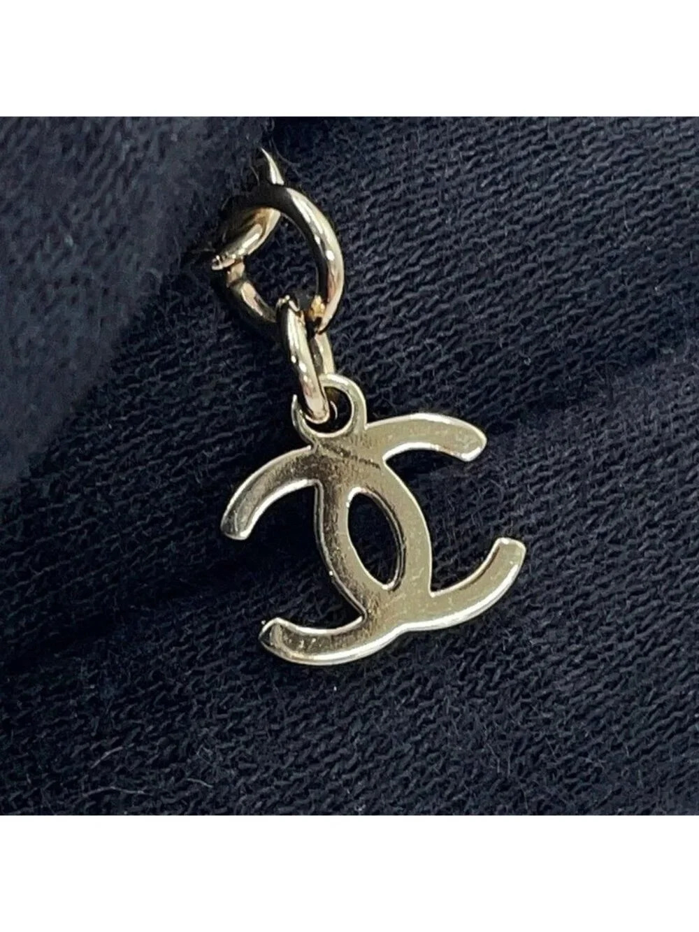 Chanel Necklace CC Logo Heart Choker Metal Rhinestone